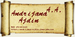 Andrijana Ajdin vizit kartica